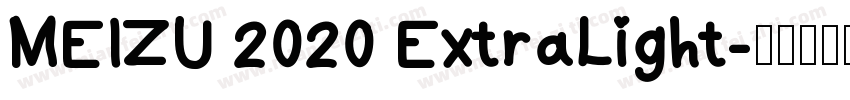 MEIZU 2020 ExtraLight字体转换